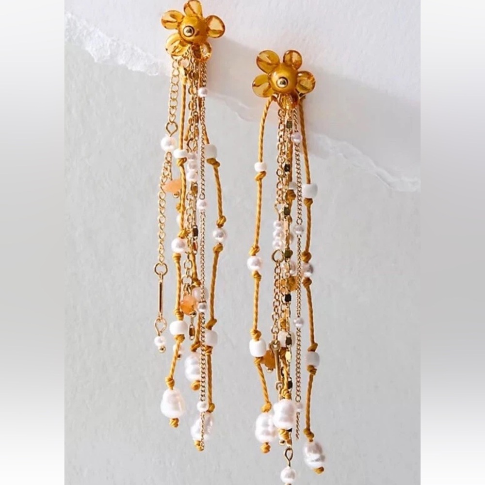 Free People Willow Dangle Drop Earrings NWT